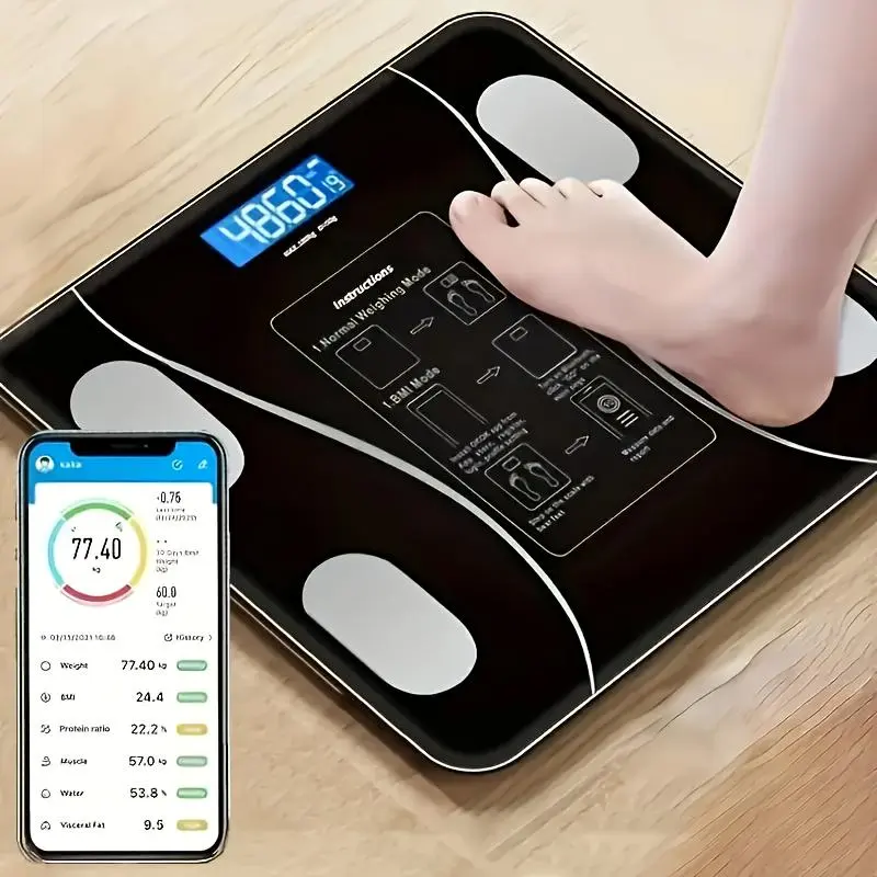 Báscula electrónica, báscula digital de baño de 180 kg, báscula de alta precisión con pantalla LCD de alta definición Weight Scale Electronic Scale, 396 Pound Digital Bathroom Scale, High-precision Weight Scale with LCD High-definition Display Sc