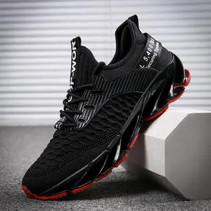 Men’s Running Shoes Blade Tennis Walking Fashion Sneakers Breathable NonSlip Gym Sports Work Trainers, Knitted Mesh Breathable AndComfortable Platform Sneakers