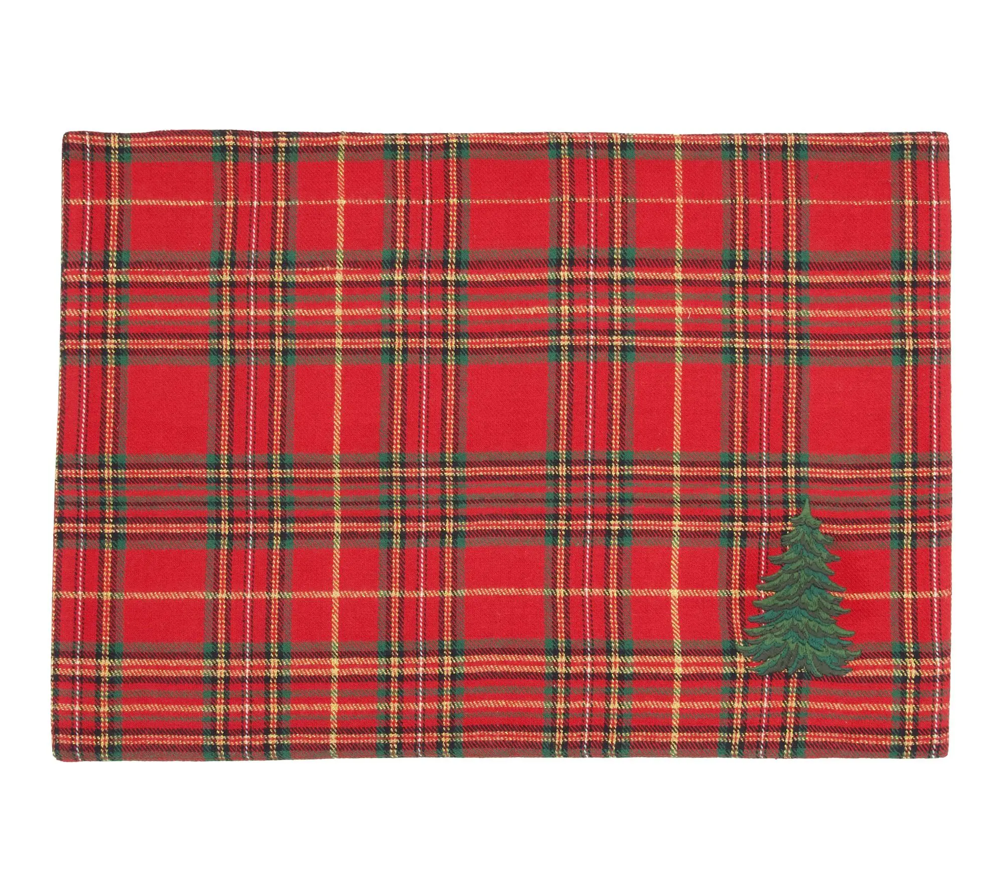 Spruce Tree Plaid Machine Wash Set of 6 Placemats  by Valerie