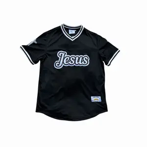 Black Team Jesus Jersey (Embroidered)