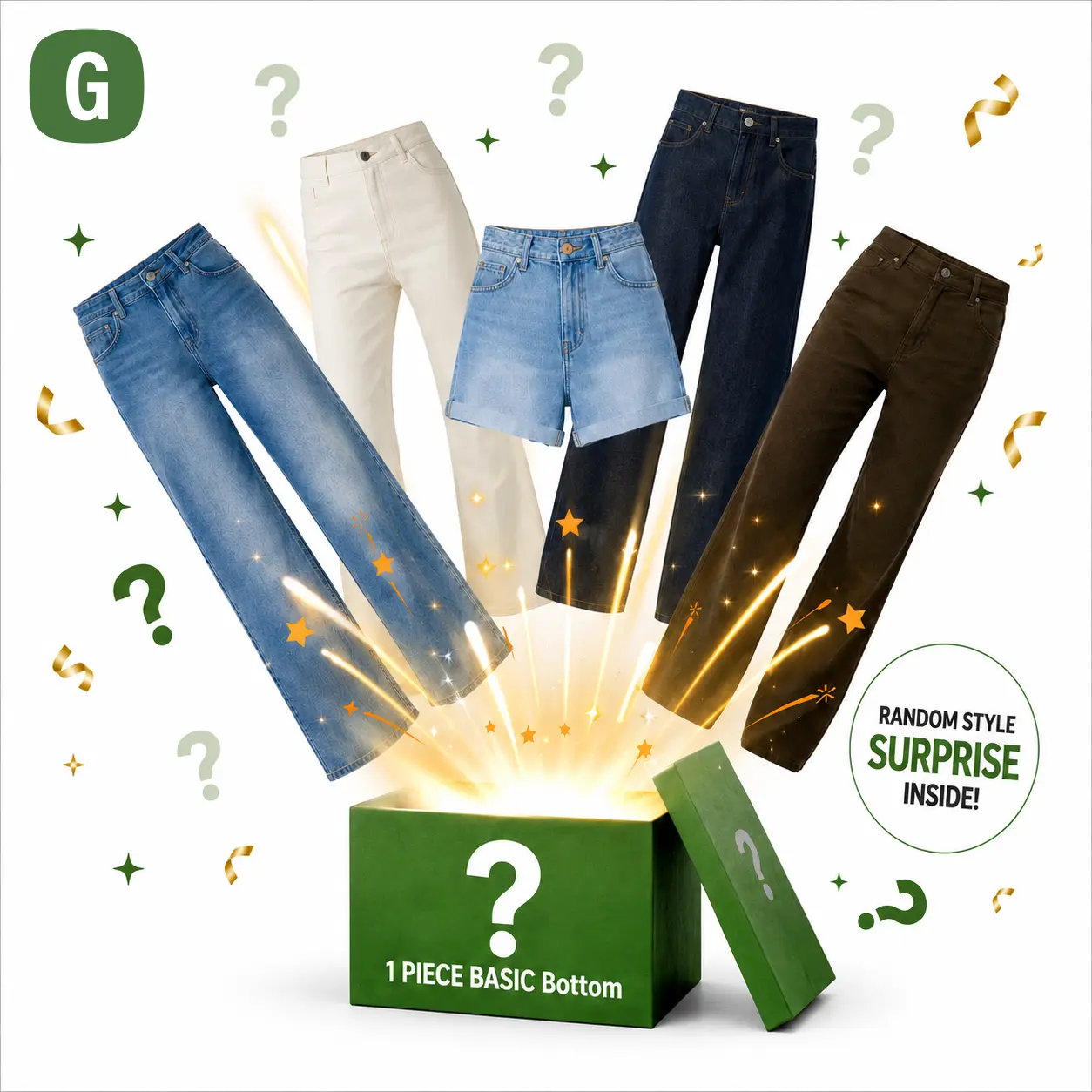 【Clearance Sale】GENUWII Women's Basic Bottom (1 Piece) – Choose Length, Random Styles & Color, Basic & Comfortable,back to school shopping