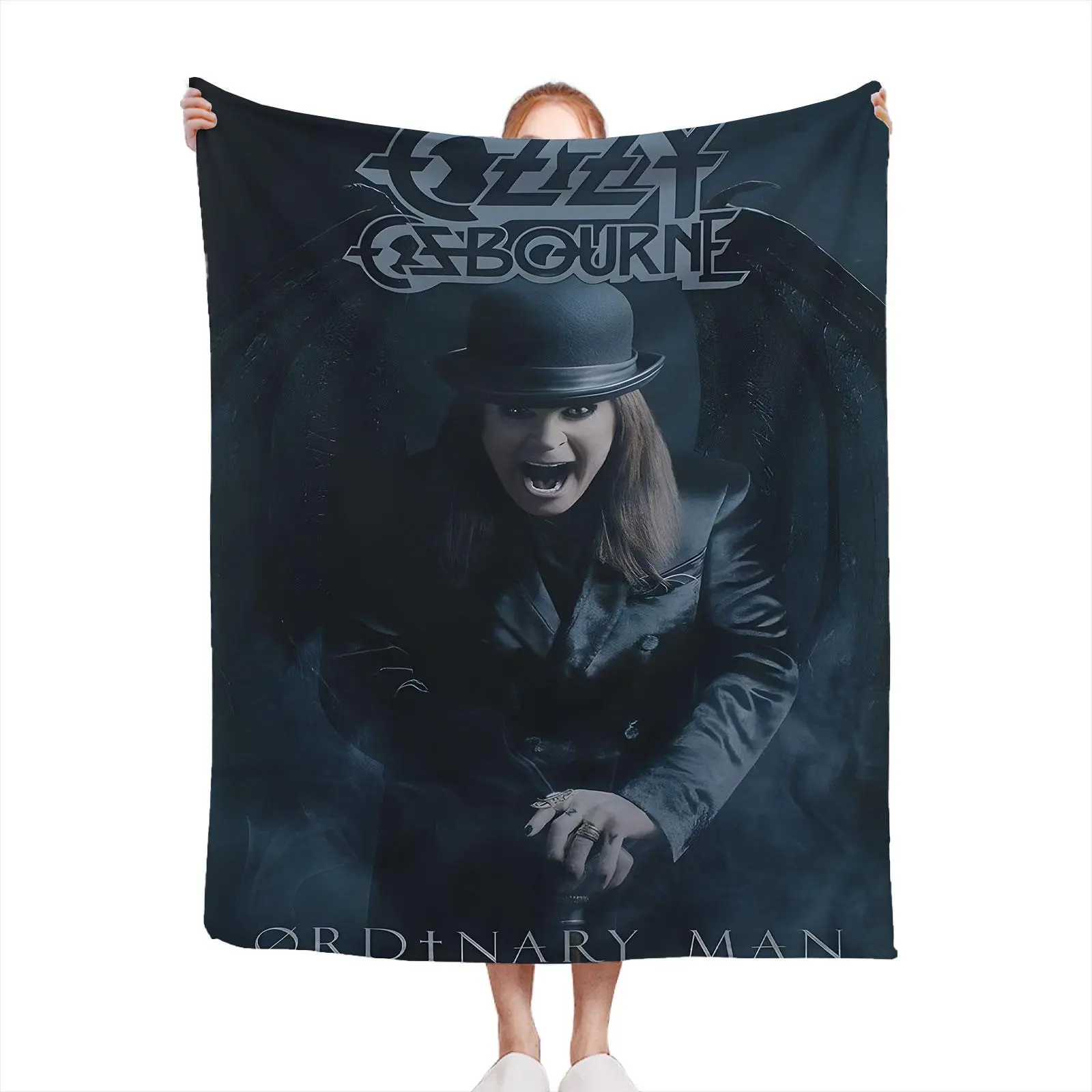 Ozzy OsbourneSoft Funny Throw Blanket Flannel Design,Machine Washable For All Seasons D0723-03