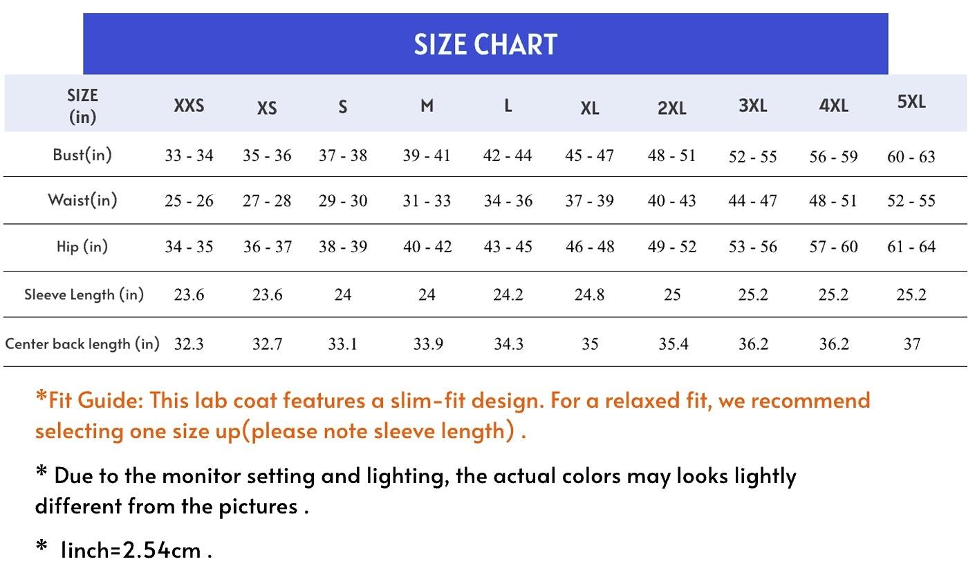 COZYFIT Professional Women's Lab Coat, 3-Pocket Medical Lab Coat fo Science Chemistry and College