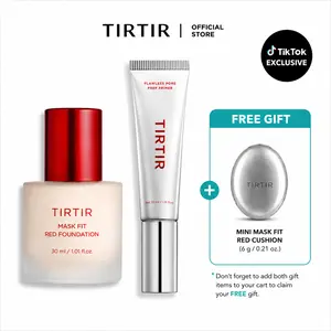 [NEW] [TIRTIR Official] All Day Flawless Duo l Mask Fit Red Foundation + Flawless Pore Prep Primer