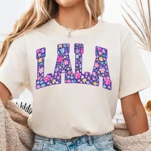 [Sale Up To 50%] Comfort Color Floral Lala T-Shirt, Spring Lala Sublimation Design, Lala Grandma Shirt T-Shirt, Mother’s Day, Gift For Mama