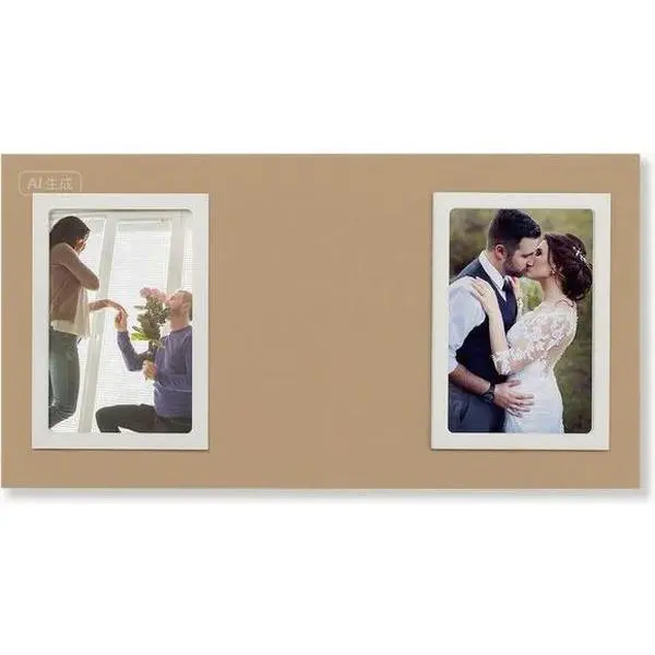 "Romantic Keepsake Photo Frame for Couples, Holds Two 4x6 Inch Pictures, Heartfelt Anniversary Gift, Reusable Double Display, Perfect Wedding Proposal Memento, Durable Home Decor"