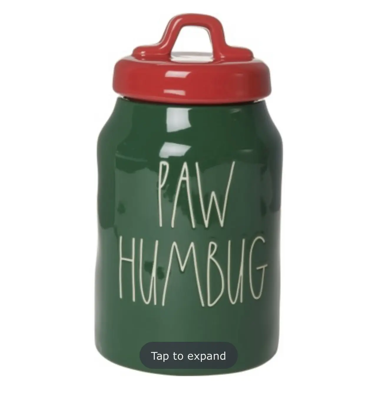 Rae Dunn Paw Humbug Skinny Canister