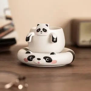 A401. Cute Panda Ceramic Tea Infuser Set – Premium Tea Accessory for Tea Lovers