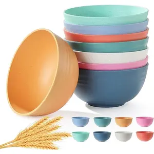 8PCS Unbreakable Cereal Bowls – 26oz Wheat Straw Bowls, BPA Free, Microwave & Dishwasher Safe, Lightweight Eco-Friendly Reusable Plastic Bowls for Cereal, Soup, Salad, Rice, Snack – Colorful Kids & Adults Kitchen Bowl Set, kitchen accessories