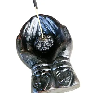Lotus in Hand Ceramic Incense Holder