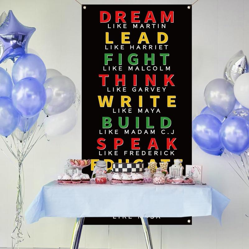 36x72in Black History Month Door Cover African American Festival Party Juneteenth Classroom Door Banner for Home Porch Decoration