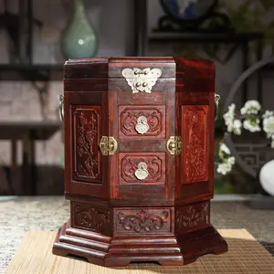 [Zambian rosewood seating set, rosewood revolving jewelry box] Can be collected or used at home