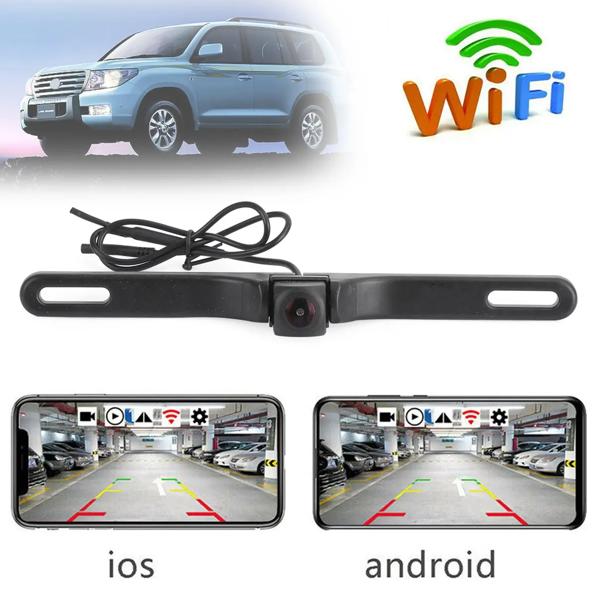 170° WiFi Car Rear View Cam Backup Wireless Camera Fit For iPhone Android 170° WiFi Car Rear View Cam Backup Wireless Camera Fit For iPhone Android