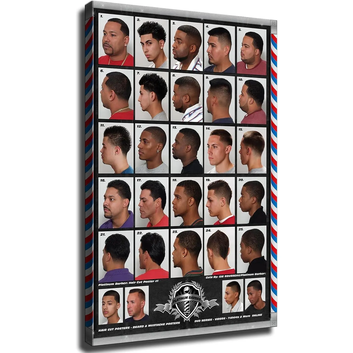 Barbershop Fashionable Man Haircut of A Modern Barbershop Barber Art Poster Vintage Decorative Canvas Wall Posters and Art Picture Print Modern Family Bedroom Decor Posters (24*36inch-Framed) Pack