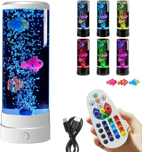 Sensory Fish Lamp with 16 RGB Colors, Silent Operation, Soft Lighting, and Remote Control. A Creative Gift for Children, Classmates, Friends, Lover, and Family