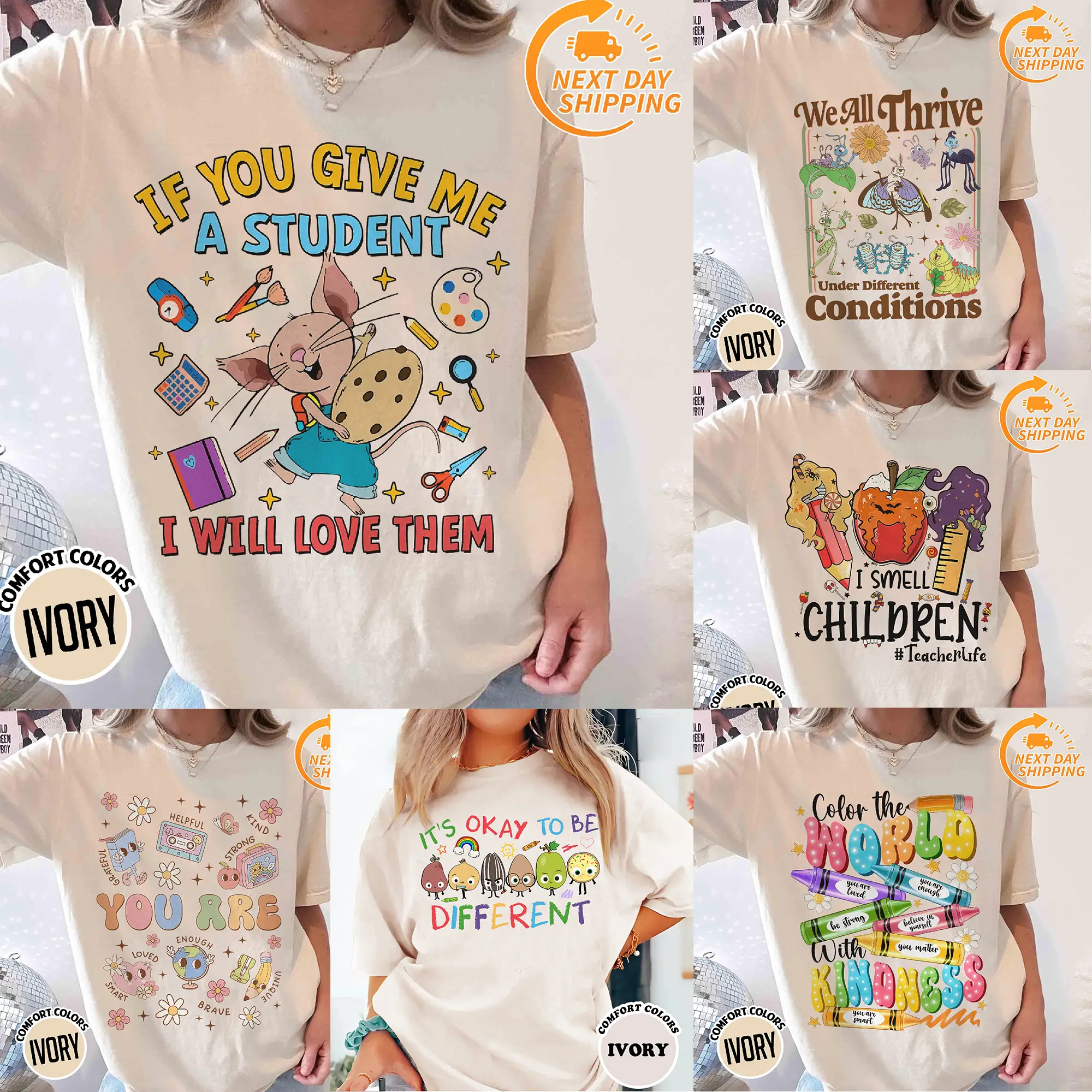 [Col12] If You Give Me A Student I Will Love Them Teacher Shirt, Mouse TShirt, Kindergarten Teacher School, Gift For Teacher, Children Book 45861 29