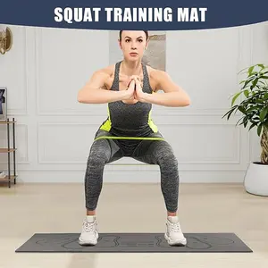 #dealsforyoudays  Squat Training Mat, Workout Guide Mat Auxiliary Pad, Anti-Slip Knee Push-Up Cushion, Supportive Fitness Mats for Squats and Yoga in Gym Exercise