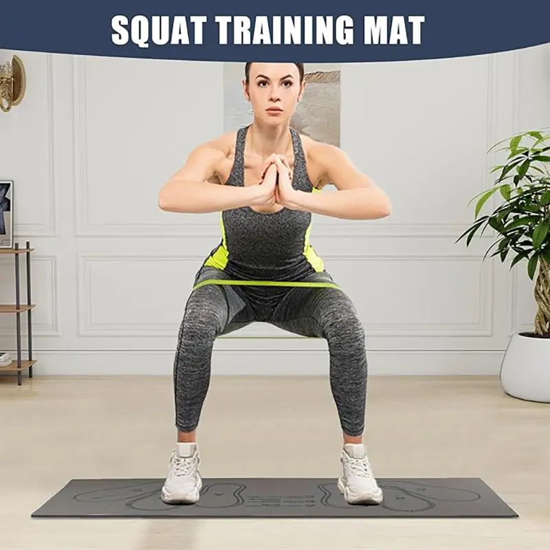 Anti-Slip Squat Training Mat, Durable Knee Push-Up Cushion & Auxiliary Pad with Noise Reduction, Supportive Fitness Mat for Squats, Yoga & Gym Use, Yoga Equipment