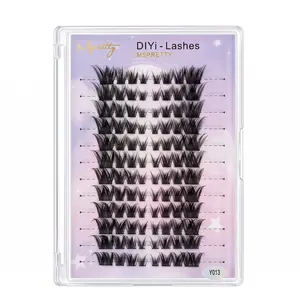 Fox eye style angle wing cluster lashes