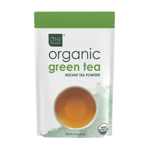 One Organic Green Tea Instant Tea Powder, USDA Certified, Pure Tea, Instant Hot or Cold - green tea No Sugar