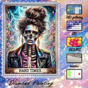 DIY 5D flocked cloth diamond painting kit, Rhinestone Painting, AB drills, fairy dust drills, crystal drills, skull, female, lightning diamond embroidery, special craft diamond art kit, wall decor, gift for family, loved ones, friends.
