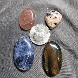 set of 4/$10 cabochons for wire wrapping and jewelry making