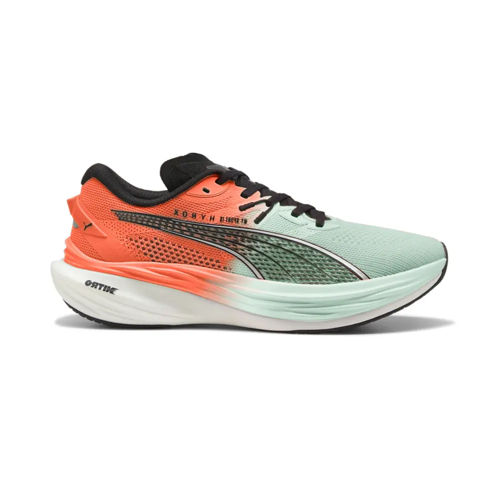 PUMA Mens X Hyrox Deviate Nitro 3 Running Sneakers Shoes - Green, Red