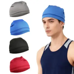 4 PCS Skull Caps for Men Women Breathable Beanie Thin Sleep Hat Night Running Cap Helmet Liner for Cycling Gym