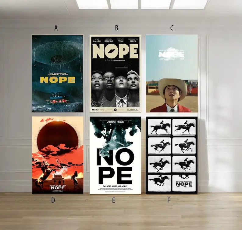 NOPE 2022 Film classic movie canvas poster unframe multiple choice