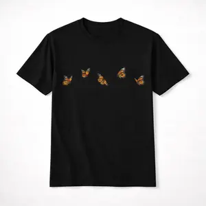 Comfort Colors Vintage Butterfly Graphic T-Shirt |   Monarch Purple Flower Butterfly Tee |   Casual Gardener Birthday Gift T-Shirt