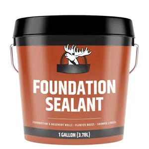 Basement and Foundation Repair Sealant -  Concrete Sealer & Crack Filler - Flexible Coating for Indoor & Outdoor Use - Waterproofing  - Black, 1 Gallon