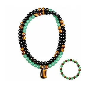 DearYou Studio B Money Attraction Bracelet with Tiger Eye-blue friendship bracelet beaded  jewelry protection bracelet encouragement gift fashion artificial bracelet  of  the  day Colorblock Beaded Crystal Bracelet summerwins