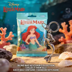 Disney Princess Officially Licensed 3D Figurine Bag Clip Charms Anime Figure Keychain Anime Collector Kering Backpack Decor Ariel Gift For Birthday Christmas Home Decor 1Pc Disney