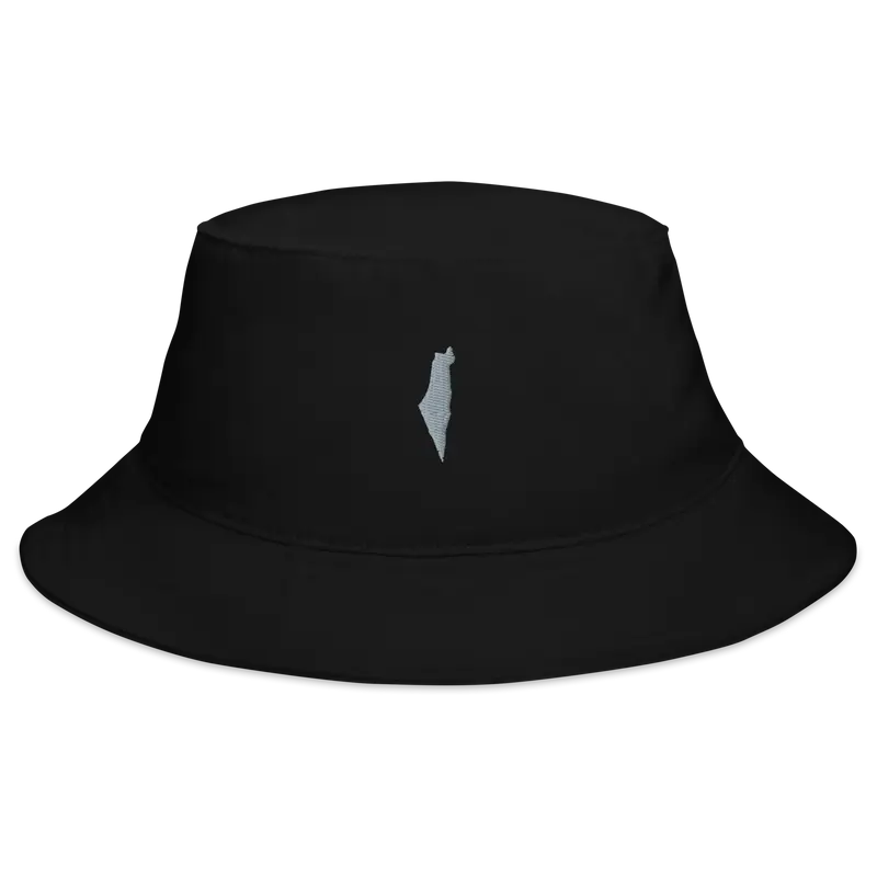Palestine Map Bucket Hat (Grey embroidery)