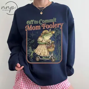 Mama Frog Off to Commit Mom Foolery Mothers day T-shirt, Mother's Day Gift, Custom Name Shirt, Children Name Mom Hoodie 9
