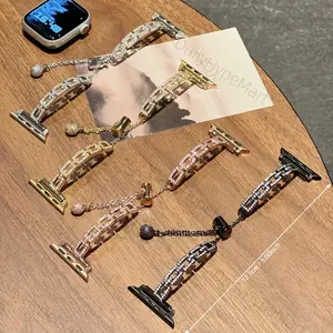 Stylish Rhinestone Metal Band For Apple Watch Women All Series Ultra Strap