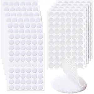Self Adhesive Dots,960pcs(480Pairs) 0.59" Diameter, Self Adhesive Round Circle Sticky Sticker Dots  use for Arts and Crafts School, Classroom, Office, Home, White