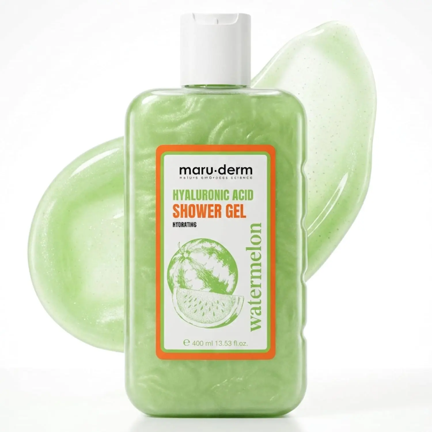 maru.derm Maruderm Hyaluronic Acid Shower Gel - Gentle Hydrating Body Cleanser for Dry & Sensitive Skin - Helps Maintain Moisture Balance, Reduce Dryness & Keep Skin Soft, Smooth & Comfortable