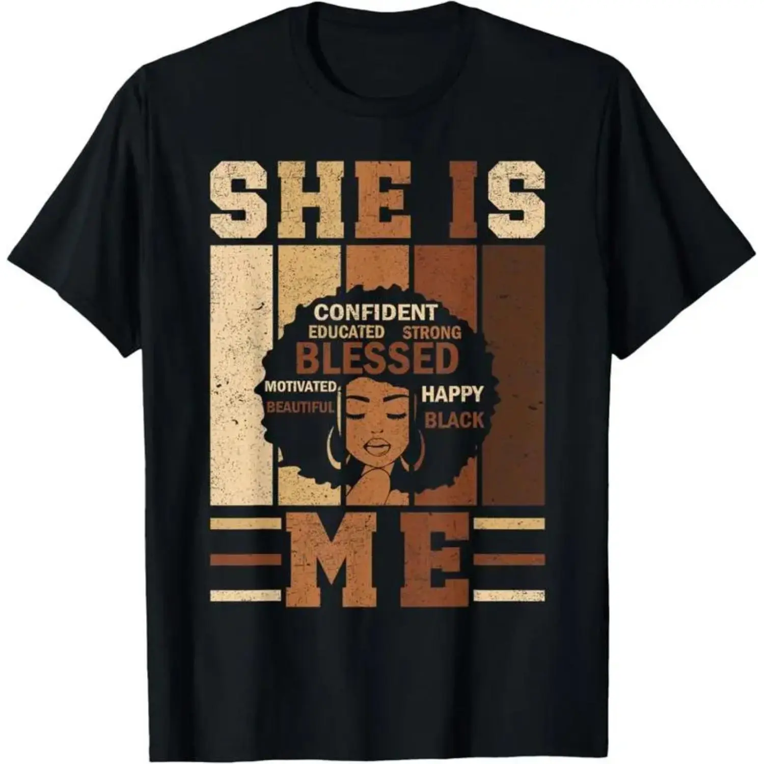 Empowered Black Women Celebrating Cotton She Is Me Strong Educated Juneteenth T-Shirt