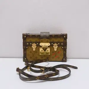 Pre-owned Authentic Louis Vuitton Petite Malle Trunk Crossbody Bag X280 26.05.06