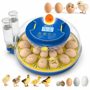 18 Egg Smart Incubator – Fully Automatic Egg Turning & Humidity Control, High Hatch Rate Chicken Duck Quail Egg Hatcher Machine with LED Egg Candler for Home Farm & Kids Education Automatic Chicken and Quail Egg Incubator