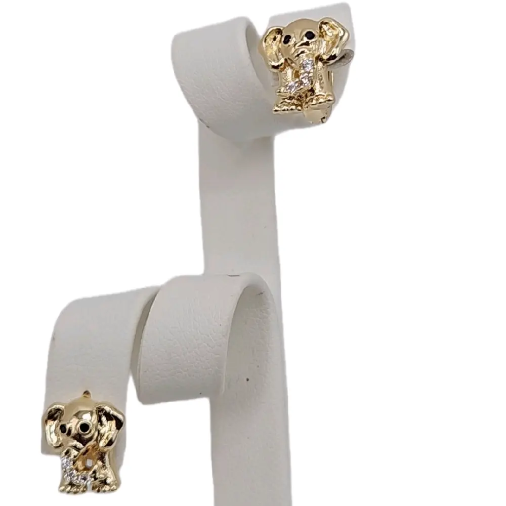 Elephant Earrings 14k Gold Plated - Elegant Design with Gold Finish and Elephant Motif