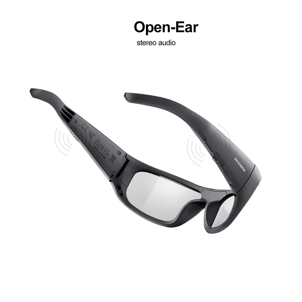 OhO Sunshine Pulse Bluetooth Audio Smart Glasses with Open Ear Speaker for Everyday Life & Outdoor Activities & Sports