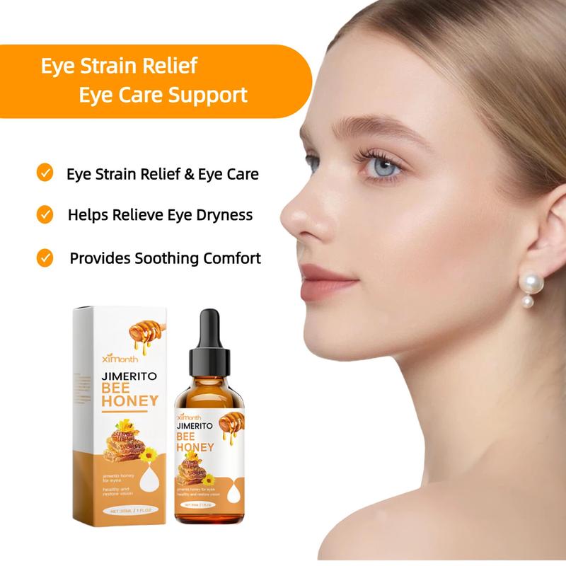 JIMERITO Bee Honey Eye Care Drops – Effects: Moisturizing, Soothing, Refreshing, For Dry & Tired Eyes Relieves Dryness Lightweight