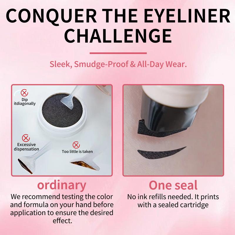 All-in-one Eyeliner Stamp Pen - Precise Application, Versatile & Easy to Use, Compact for On-the-Go Touch-ups, Natural Black & Honey Tea Brown Options All-in-one Eyeliner Stamp Pen - Precise Application, Versatile & Easy to Use, Compact for On-the-Go Touch-ups, Natural Black & Honey Tea Brown Options