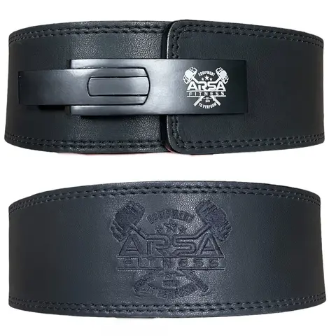 Arsa Fitness Classic Black on Black Nighthawk Lever Belt 10mm Thickness