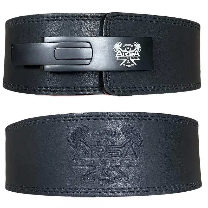 Arsa Fitness Classic Black on Black Nighthawk Lever Belt 10mm Thickness
