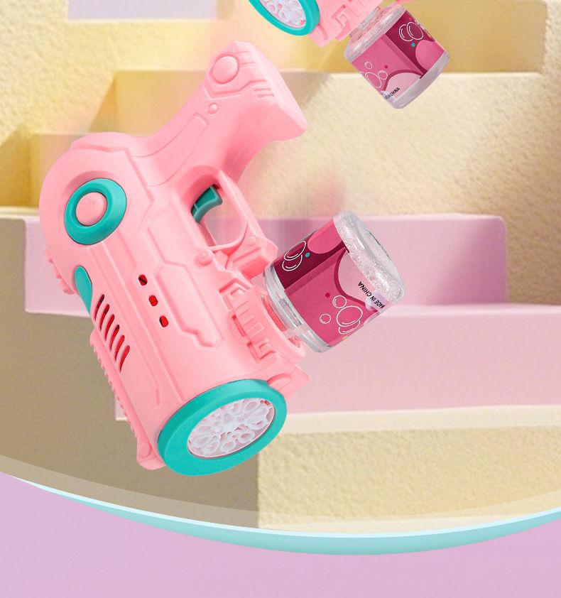 Space Bubble Gun Toy, Handheld Bubble Maker, Fun Outdoor Play Equipment for Kids, Durable Design for，Gift for boys and girls