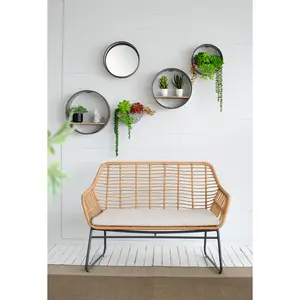 YYDS Farmhouse Round Metal Wall Planter, 5 Piece