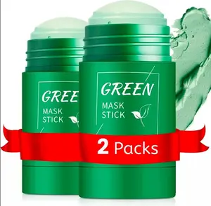 Green Tea Clay Stick for Face: Blackhead Remover Mask with Green Tea Extract for Deep Pore Cleansing and Moisturizing for Men and Women All Skin Types 2pcs Cosmetic